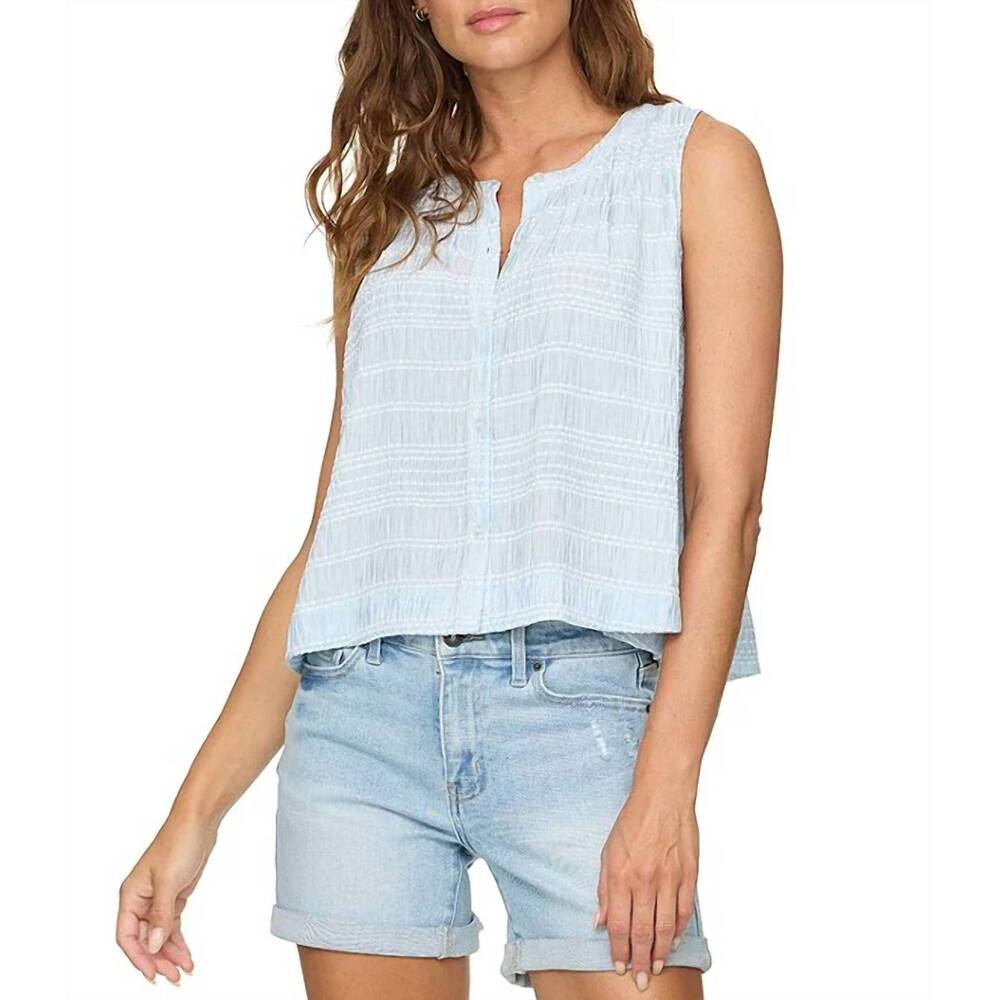 NEW FLAGS & ANTHEM marina tank top in light blue